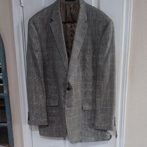 Lauren Ralph Lauren Black & Gray Prince Of Wales Plaid Sport Jacket